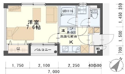 メゾンドシャルマン原町の物件間取画像