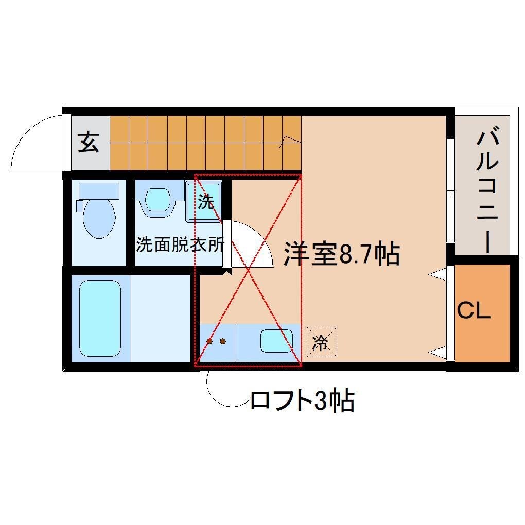 アスコット東長町の物件間取画像