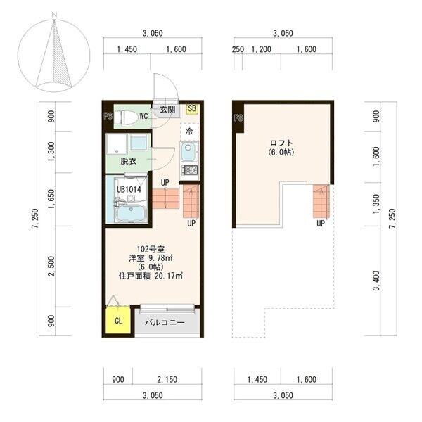 グレーステラス福住の物件間取画像