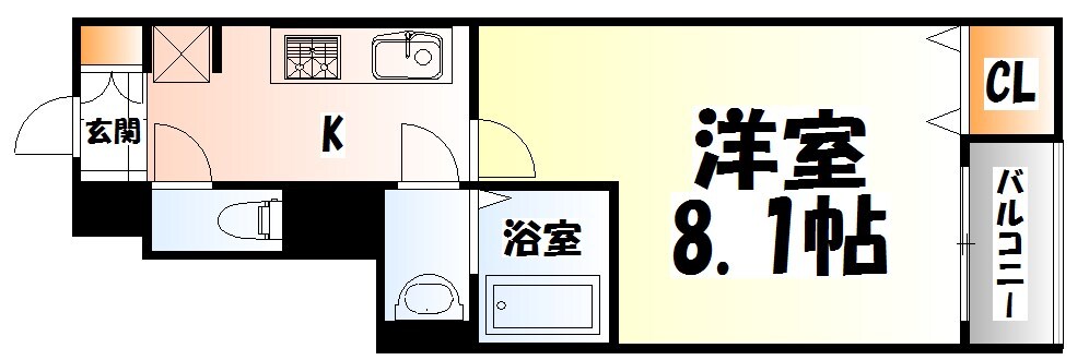 台原駅 徒歩15分 1階の物件間取画像