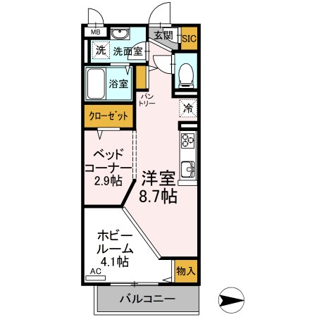 荒井駅 徒歩6分 3階の物件間取画像