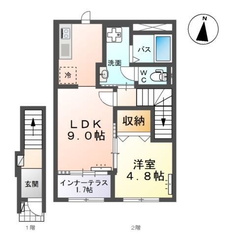 イーストコーポⅡの物件間取画像