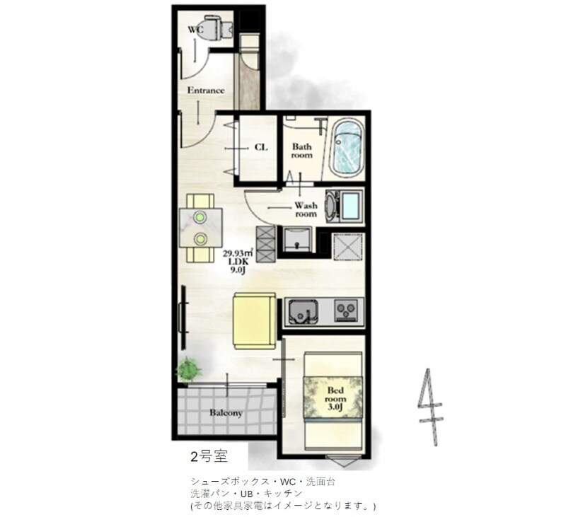 REキャスバルクォーレ長町南の物件間取画像