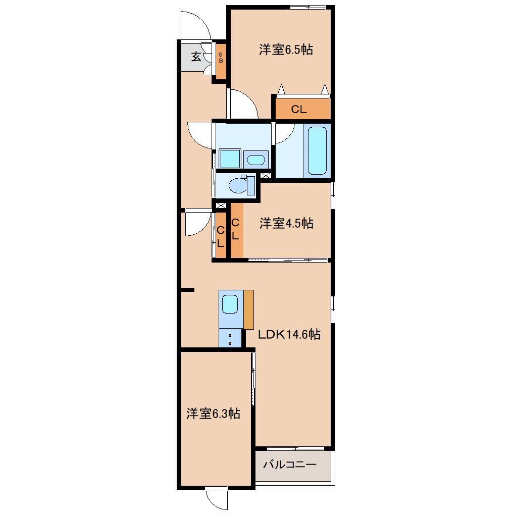 仮称)宮千代3丁目新築APの物件間取画像