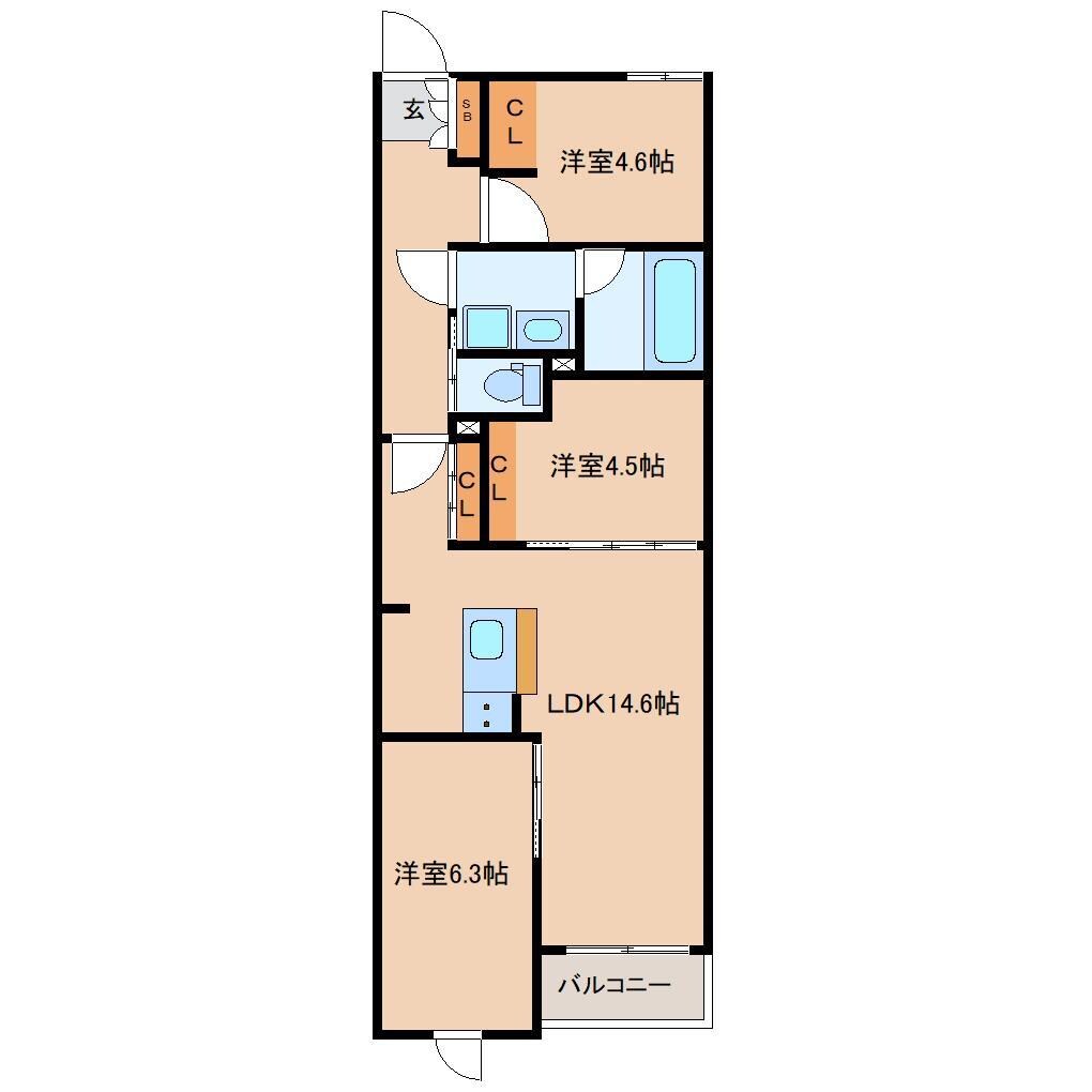 仮称)宮千代3丁目新築APの物件間取画像