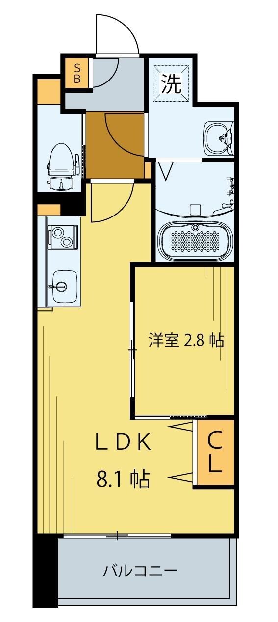 陸前原ノ町駅 徒歩3分 9階の物件間取画像