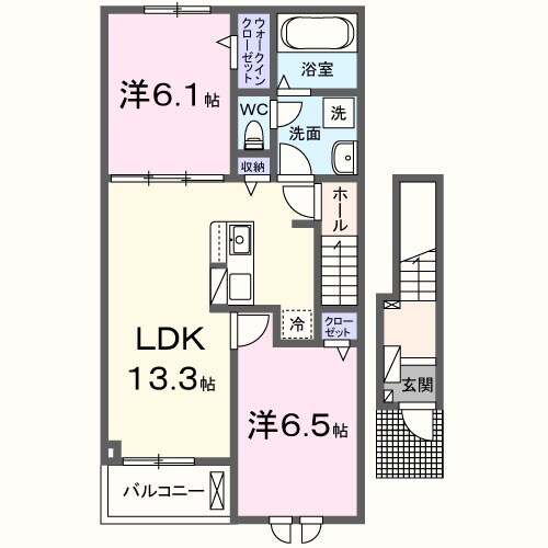 陸前高砂駅 徒歩46分 2階の物件間取画像