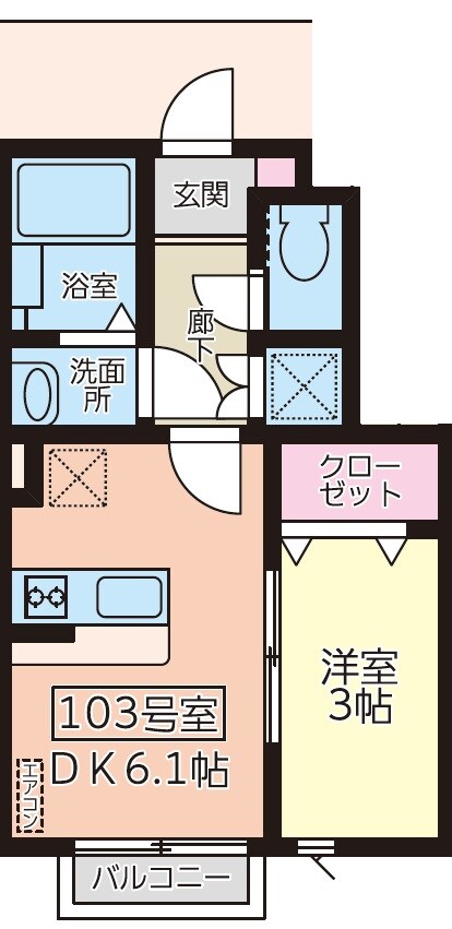 東照宮駅 徒歩7分 1階の物件間取画像