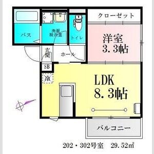 BAU宮城野原の物件間取画像