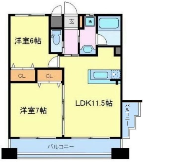 リビングステージ木町通の物件間取画像