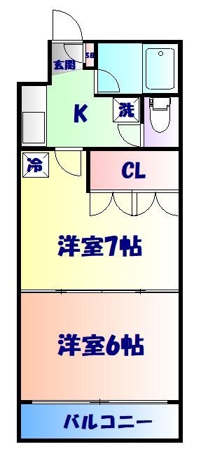 イーグルハイツ錦町の物件間取画像