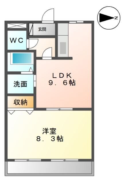 岩切駅 徒歩10分 3階の物件間取画像