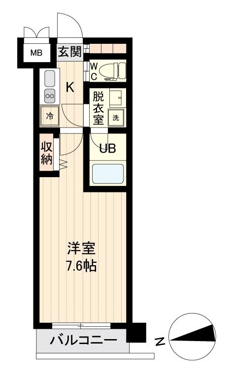 宮城野通駅 徒歩4分 3階の物件間取画像