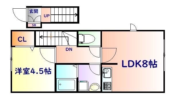 東照宮駅 徒歩11分 2階の物件間取画像