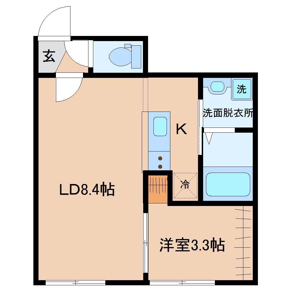 北仙台駅 徒歩10分 1階の物件間取画像