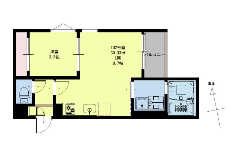 南仙台駅 徒歩10分 1階の物件間取画像