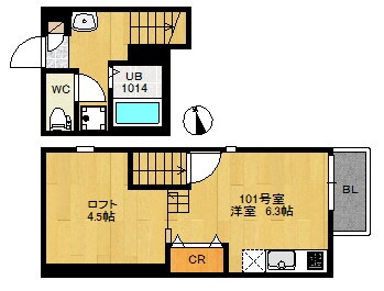 長町駅 徒歩5分 1階の物件間取画像