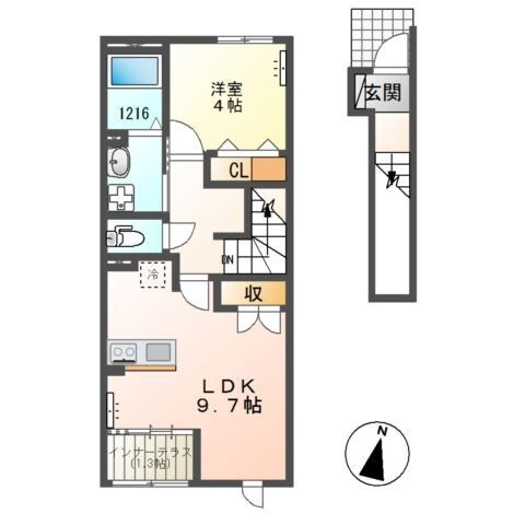 富沢駅 徒歩18分 2階の物件間取画像