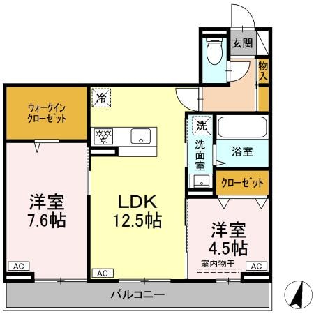 富沢駅 徒歩15分 2階の物件間取画像