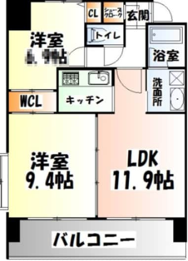 勾当台公園駅 徒歩3分 12階の物件間取画像