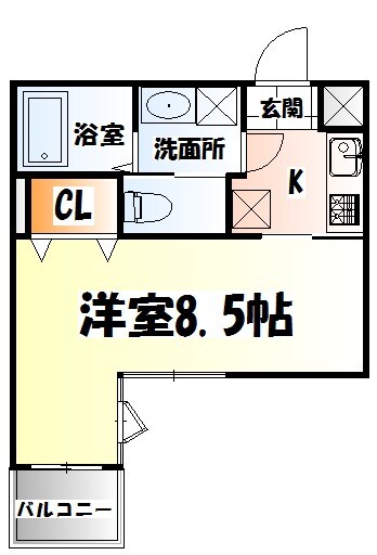 陸前原ノ町駅 徒歩3分 5階の物件間取画像