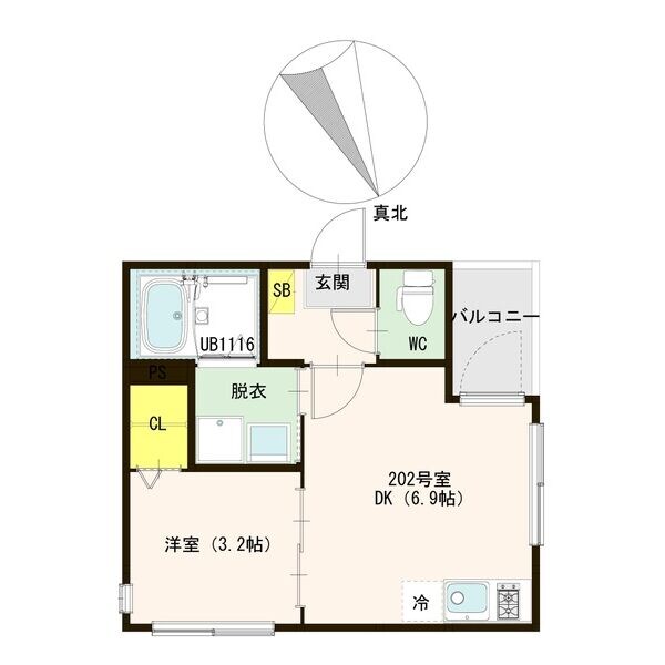 ソレイユテラス福室の物件間取画像