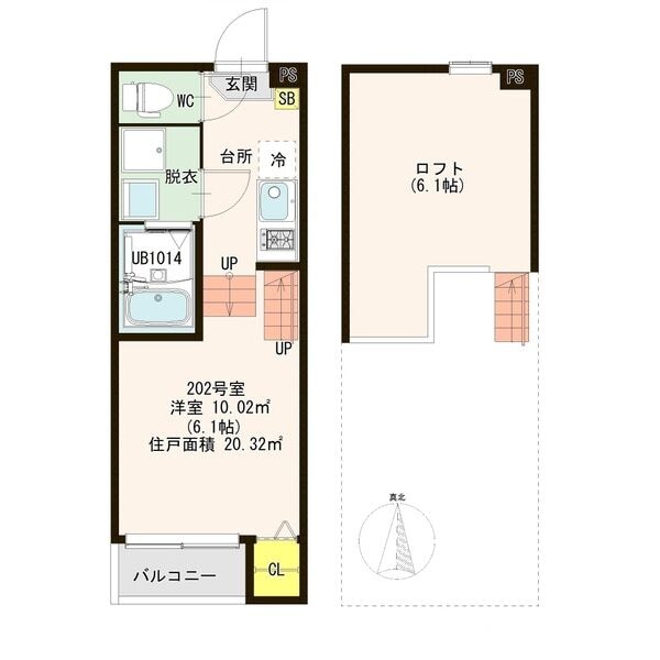 福田町駅 徒歩7分 2階の物件間取画像