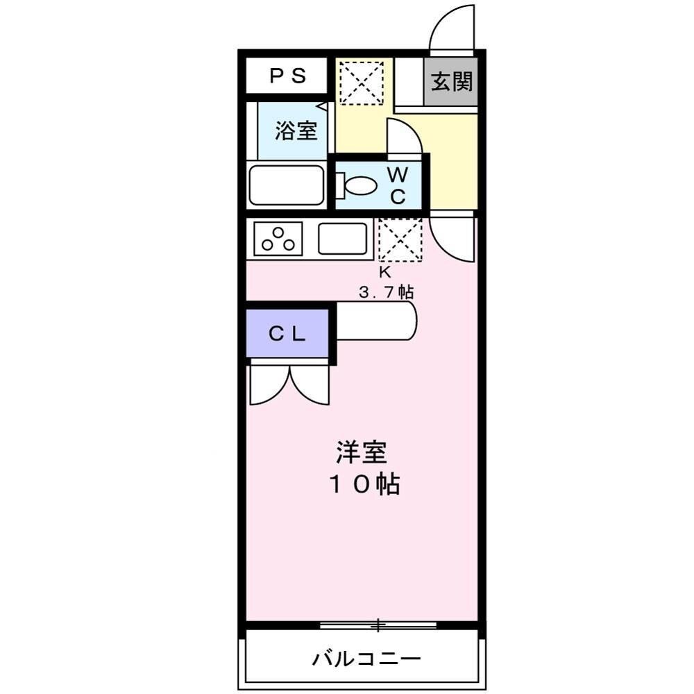 北仙台駅 徒歩1分 2階の物件間取画像