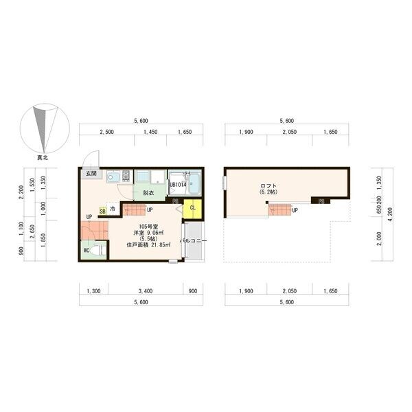 Zen Garden Apartment - Sakaeの物件間取画像
