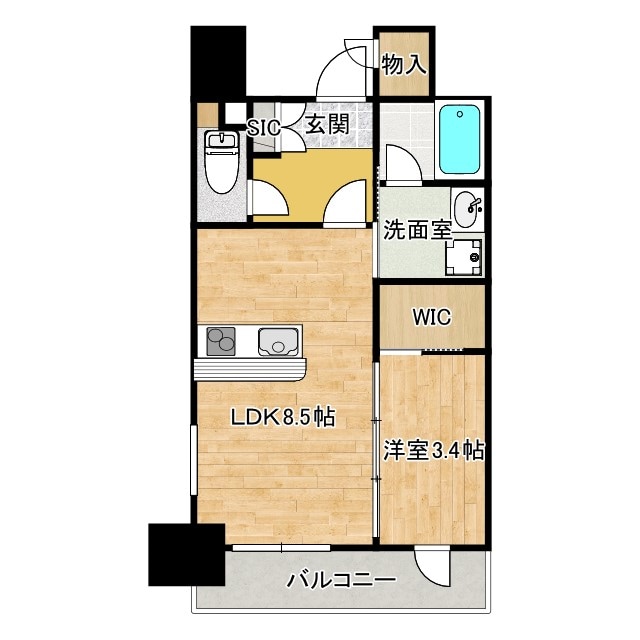 薬師堂駅 徒歩11分 3階の物件間取画像