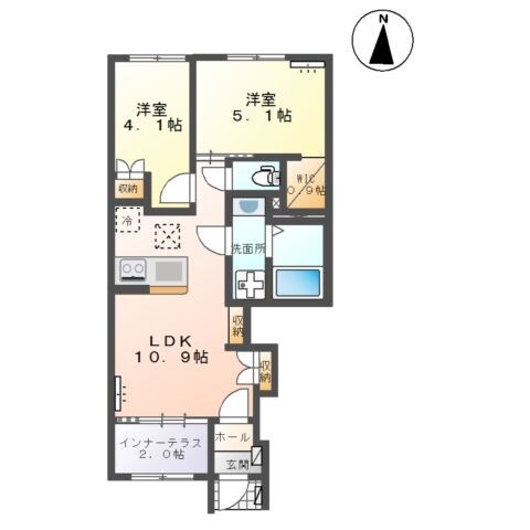 福室3丁目新築アパートの物件間取画像