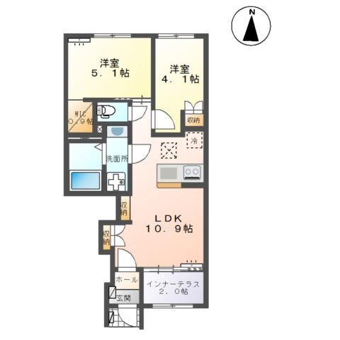 福室3丁目新築アパートの物件間取画像