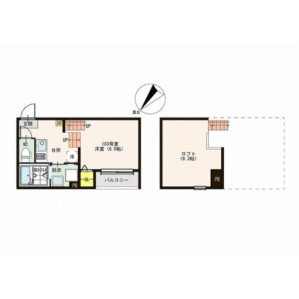 アリッサム東仙台の物件間取画像