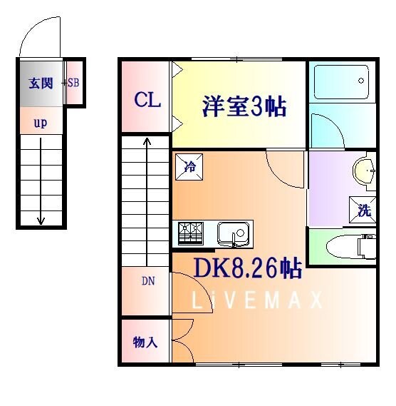 東照宮駅 徒歩15分 2階の物件間取画像