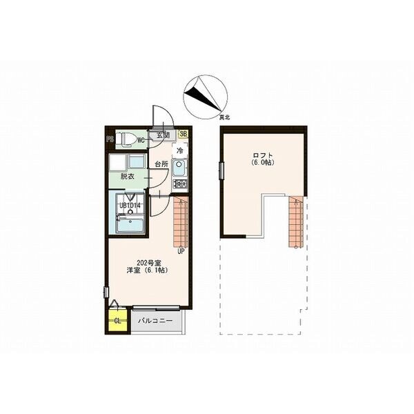 アリッサム東仙台の物件間取画像