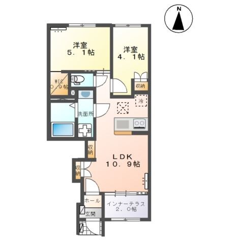 福室3丁目新築アパートの物件間取画像
