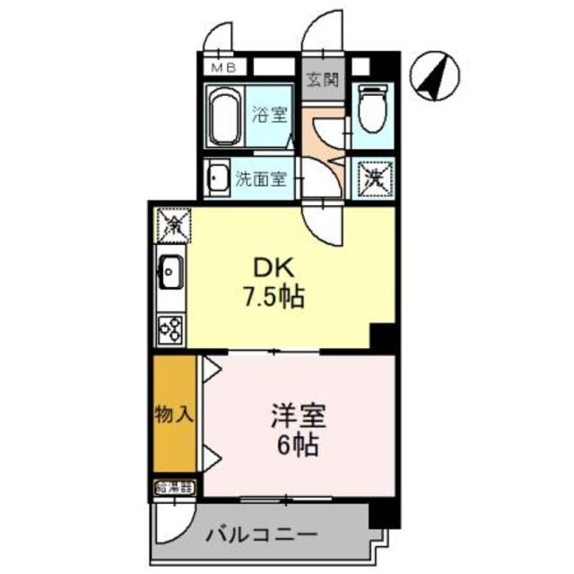 魚崎駅 徒歩6分 3階の物件間取画像