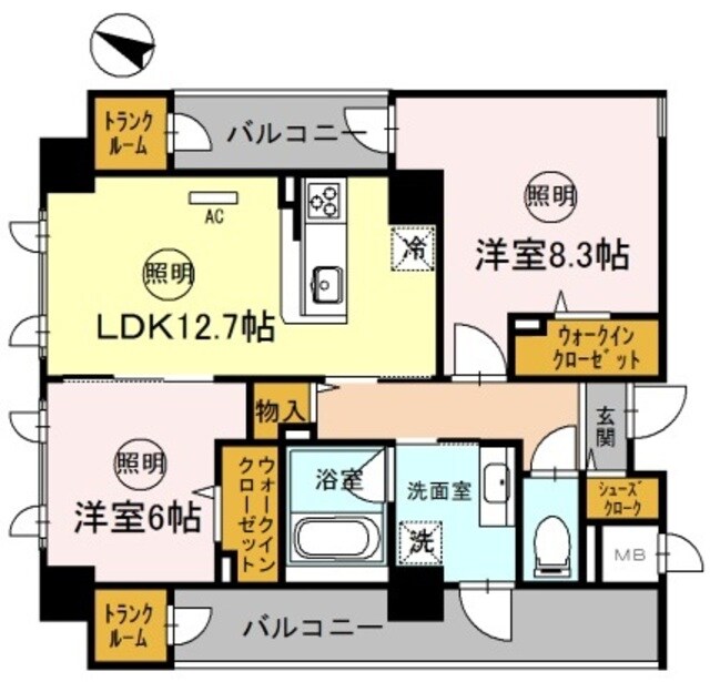 元町駅 徒歩5分 5階の物件間取画像