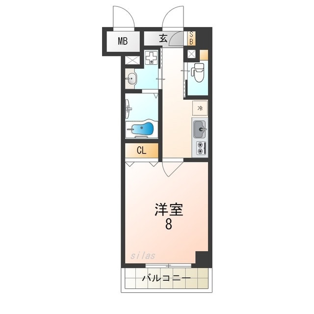 甲子園口駅 徒歩4分 6階の物件間取画像