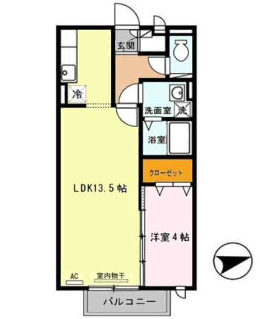 立花駅 徒歩21分 2階の物件間取画像