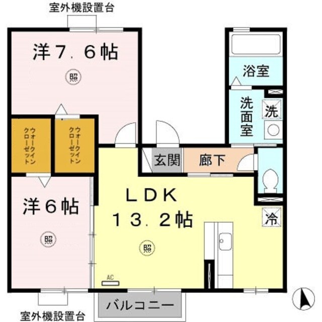 クレールコートの物件間取画像