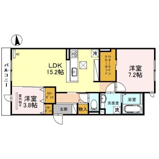 フローリッシュⅡの物件間取画像