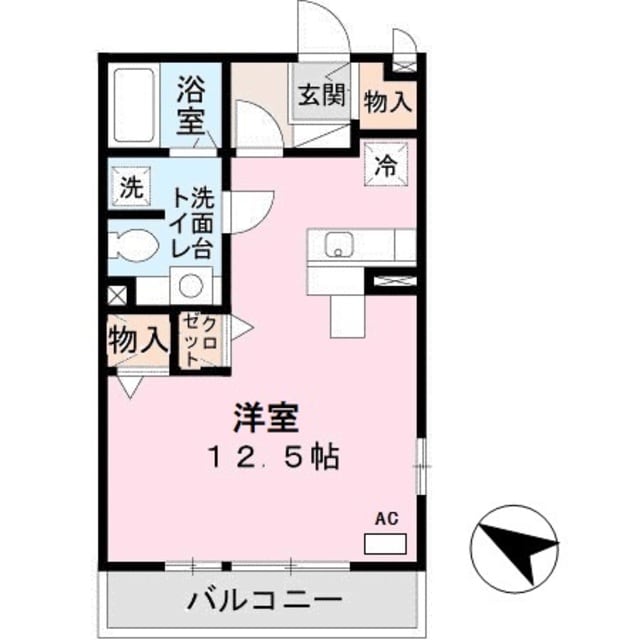 フレエール谷上の物件間取画像