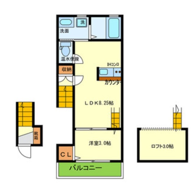 山本駅 徒歩6分 2階の物件間取画像