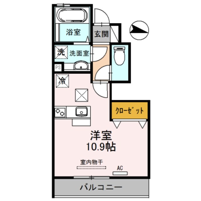 小林駅 徒歩9分 1階の物件間取画像