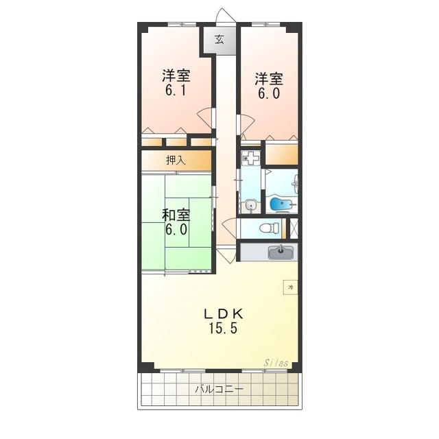 フォリア岡本の物件間取画像