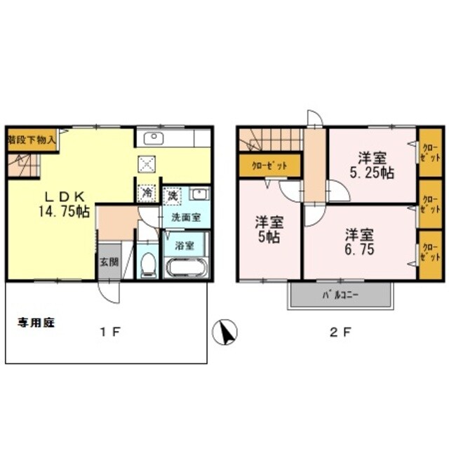 明石駅 バス17分  出会橋下車：停歩2分 1-2階の物件間取画像