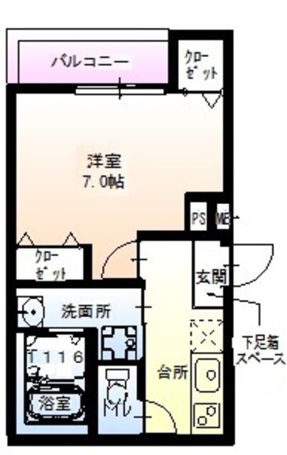 武庫川駅 徒歩3分 1階の物件間取画像