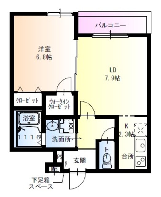 王子公園駅 徒歩8分 2階の物件間取画像