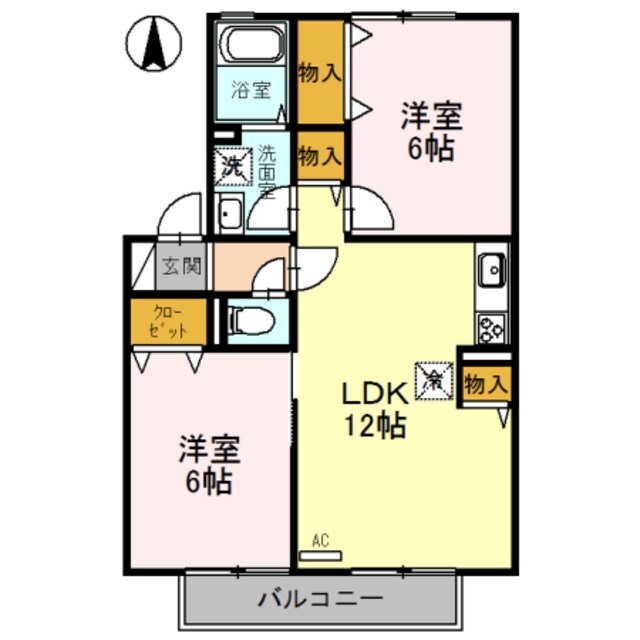 甲子園口駅 徒歩16分 2階の物件間取画像